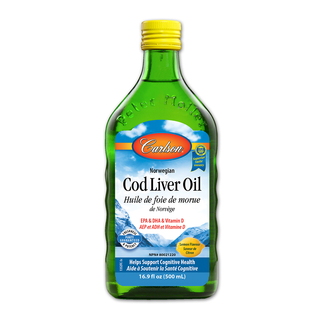 Carlson Cod Liver Oil Lemon 500mL