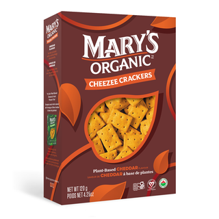 Mary's Organics Cheezee Crackers Cheddar 120g
