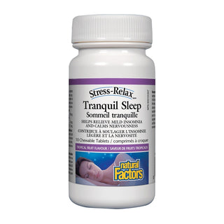 Natural Factors Stress-Relax Tranquil Sleep 10 Chewable Tablets