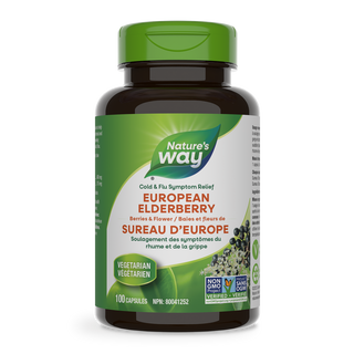 Nature's Way European Elderberry Berries & Flowers 100 Capsules