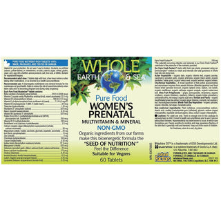 Whole Earth & Sea Multivitamin & Minerals Women's Prenatal 60 Tablets