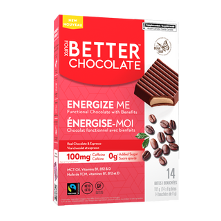 FourX Better Chocolate Energize Me Real Chocolate & Espresso 112g