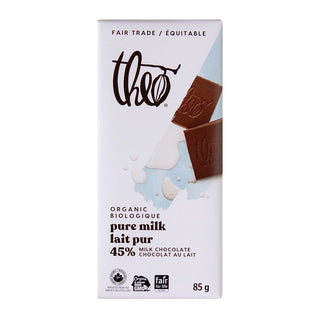 THEO Milk Chocolate Bar Pure Milk 45% 85g