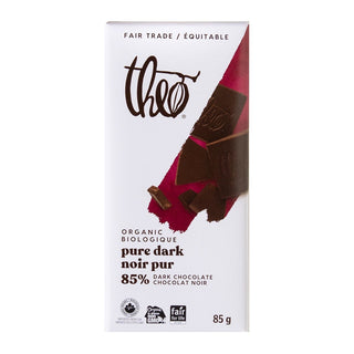 THEO Dark Chocolate Bar Pure Dark 85% 85g