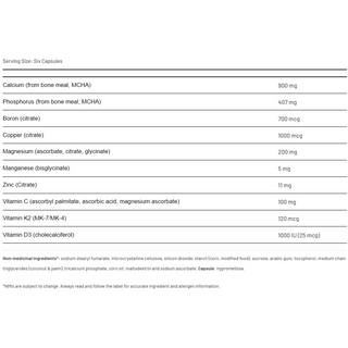 AOR Bone Basics 271mg 360 Capsules