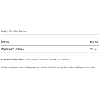AOR Magnesium + Taurine 365mg 180 Capsules