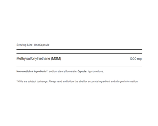 AOR MSM 1000mg 100 Capsules