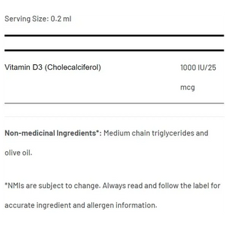 AOR Vitamin D3 Liquid (Adult) 1000IU 100mL