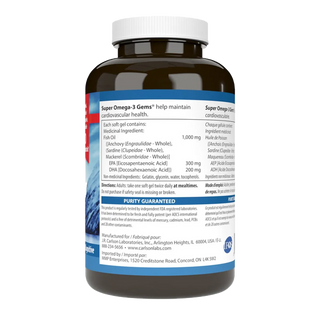 Carlson Super Omega-3 Gems 100+30 Softgels