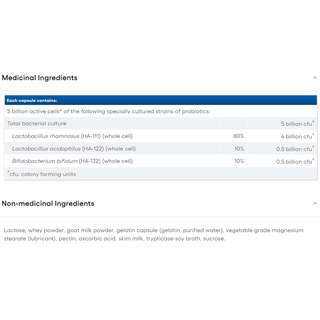 Natural Factors Acidophilus & Bifidus 5 Billion Active Cells 180 Capsules