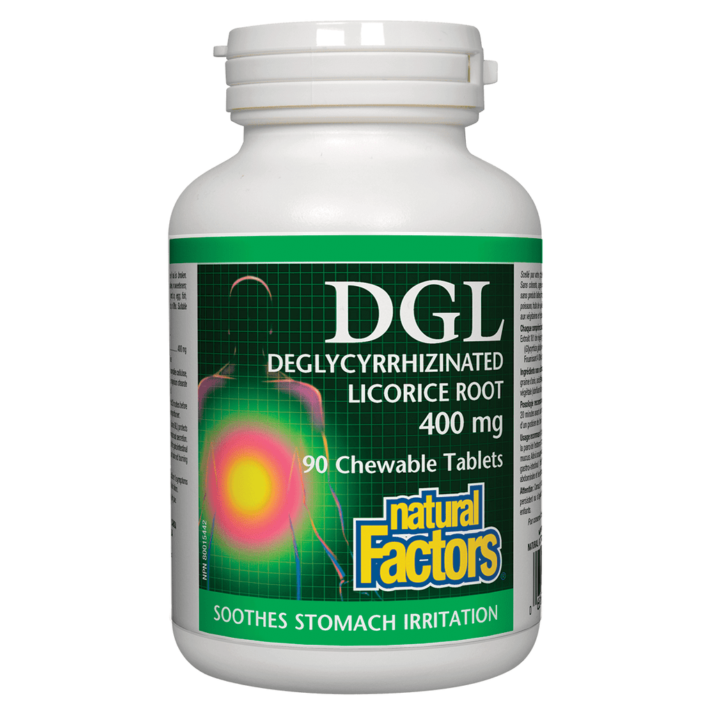 Natural Factors DGL 400mg 90 Chewable Tablets – Likecanada
