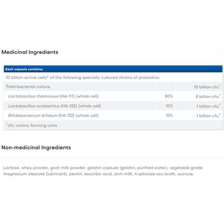 Natural Factors Acidophilus & Bifidus 10 Billion Active Cells Double Strength 180 Capsules
