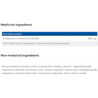 Natural Factors SAMe 200mg 30 Tablets