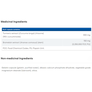 Natural Factors Turmeric & Bromelain 90 Capsules