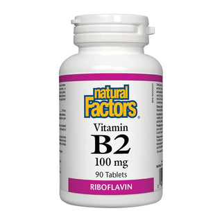 Natural Factors Vitamin B2 Riboflavin 100mg 90 Tablets
