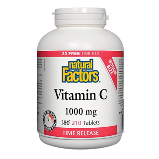 Natural Factors Vitamin C Time Release 1000mg 180+30 Tablets