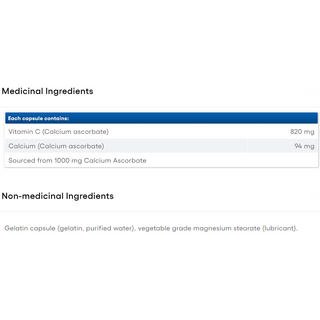 Natural Factors Vitamin C Calcium Ascorbate 1000mg 180 Capsules