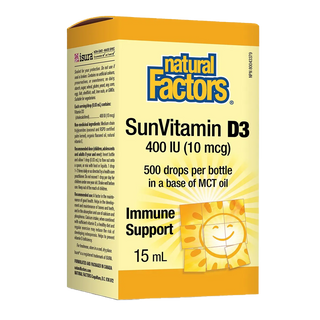 Natural Factors Sun Vitamin D3 Drops 400 IU 15mL