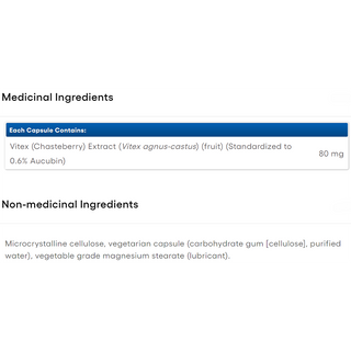 Natural  Factors Vitex Standardized Extract 80mg 90 Veggie Caps