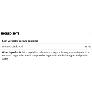 New Roots Alpha Lipolic Acid 125mg 60 Veggie Caps