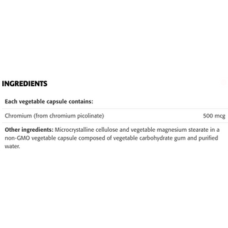 New Roots Chromium Picolinate 500mcg 100 Veggie Caps