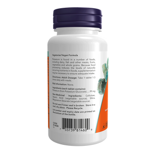 NOW Potassium Gluconate 99mg 100 Tablets