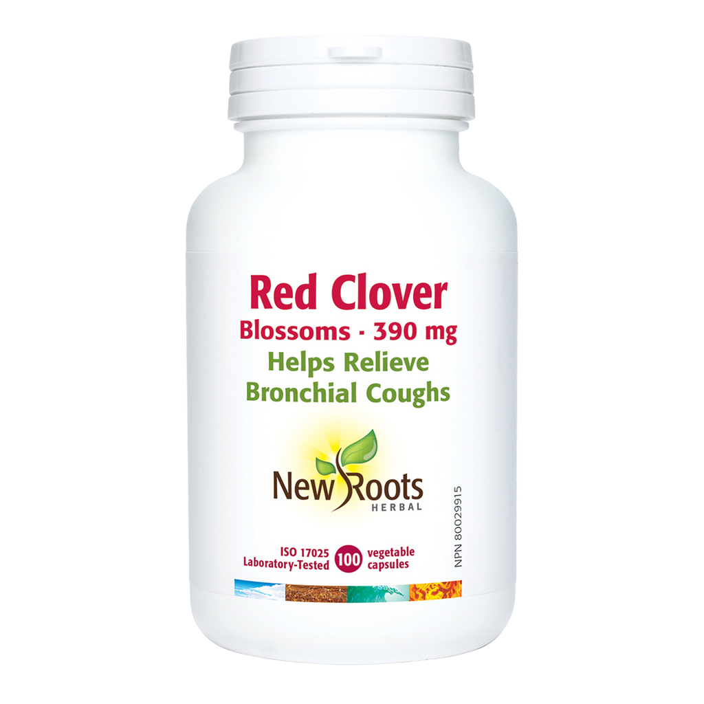 New Roots Red Clover Blossoms 390mg 100 Veggie Caps – Likecanada