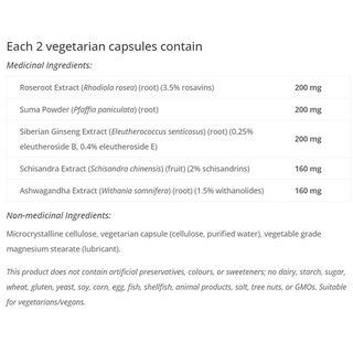 Women Sense Adrena Sense 210 Veggie Caps