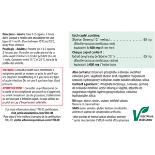 Jamieson Siberian Ginseng 100 Caplets