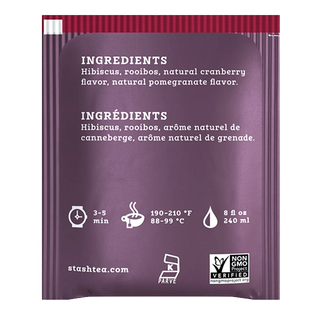Stash Herbal Tea Cranberry Pomegranate Caffeine Free 18 Tea Bags