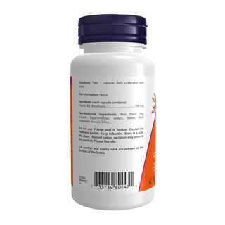 Now Vitamin B-2 100mg 100 Veggie Caps