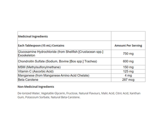 Now Glucosamine & Chondroitin with MSM 473mL