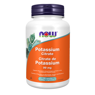 NOW Potassium Citrate 99mg 180 Veggie Caps