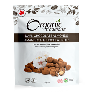 Organic Traditions Dark Chocolate Almonds 227g