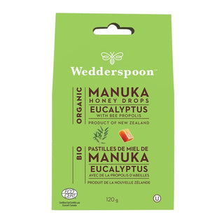 Wedderspoon Organic Manuka Honey Drops Eucalyptus 120g