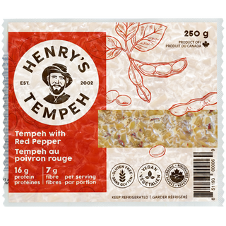 Henry's Tempeh Soy Tempeh Red Pepper 250g