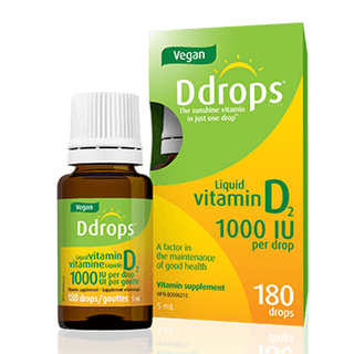 Ddrops Vitamin D2 1000 IU Vegan 180 drops