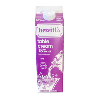 Hewitt's Table Cream 18% 1L