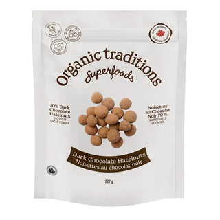 Organic Traditions Dark Chocolate Hazelnuts 227g