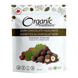 Organic Traditions Dark Chocolate Hazelnuts 227g