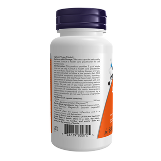 Now L-Carnitine 500 mg 60 Veggie Caps