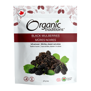 Organic Traditions Black Mulberries 227g