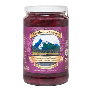 Kartheins Raw Unpasteurized Sauerkraut Beets & Ginger 750mL