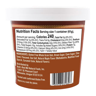 Bob's Red Mill Brown Sugar & Maple Oatmeal Cup Gluten Free 61g