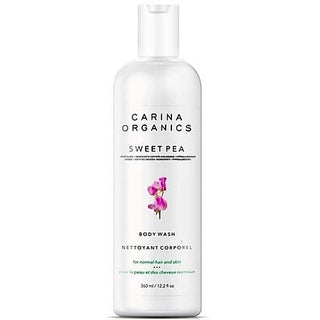 Carina Organics Daily Moisturizing Body Wash Sweet Pea 360mL