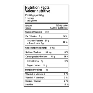 Sweets From Earth Nut Free Cupcakes Black & White 4 Packs