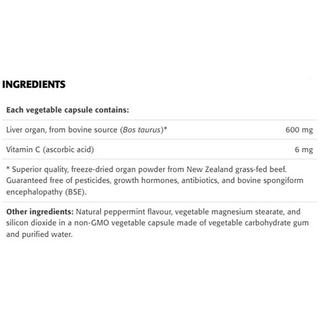New Roots Grass-Fed Beef Liver 600mg 30 Veggie Caps
