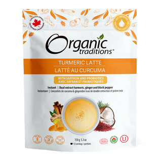Organic Traditions Organic Turmeric Latte With Saffron And Probiotics 150g