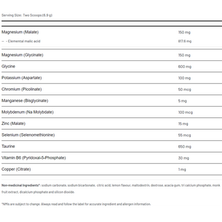 AOR Magnesium Synergy Powder 30 Servings