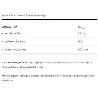 AOR Tri B12 Synergy 5mg 60 Lozenges